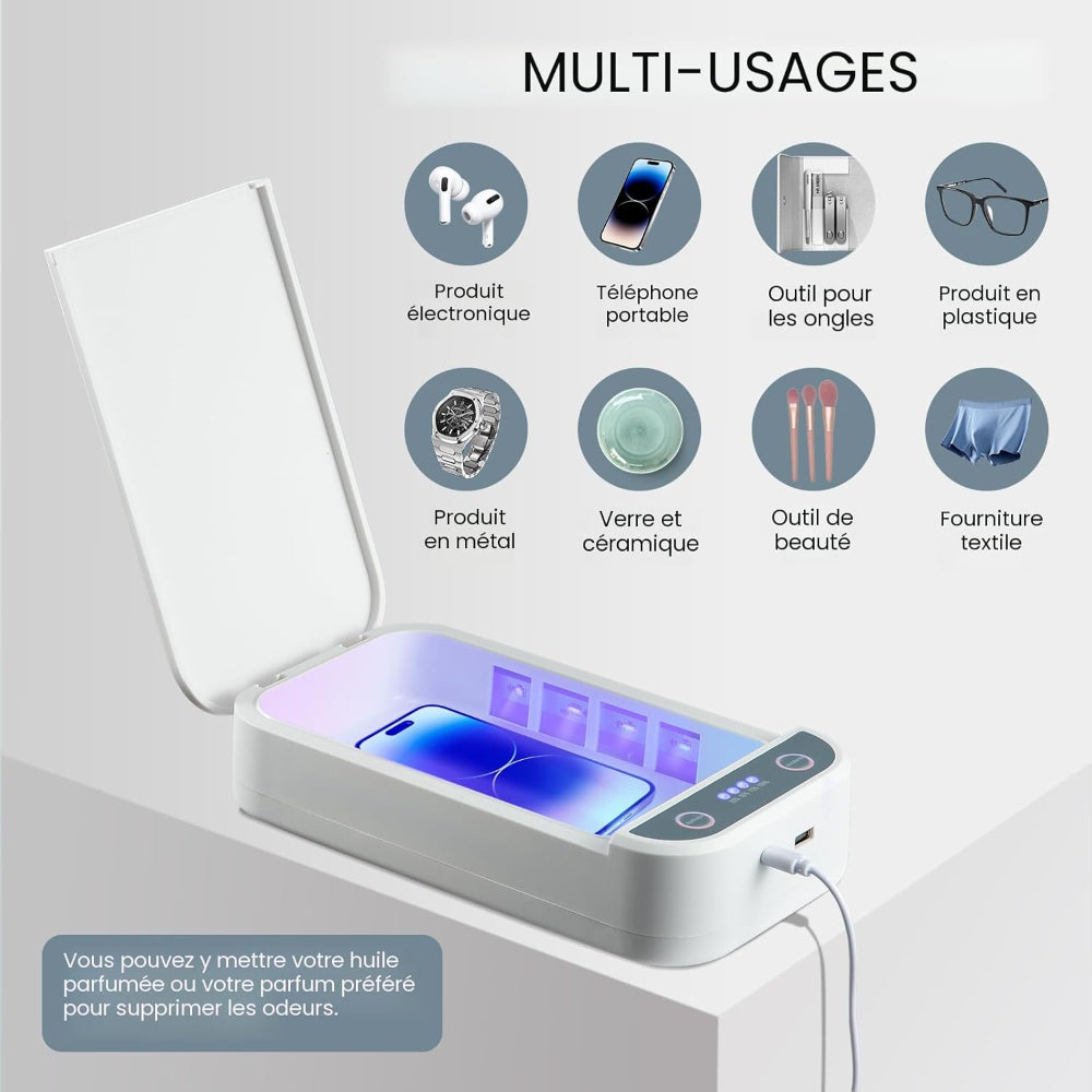 Boite de stérilisation à la lumière UV.