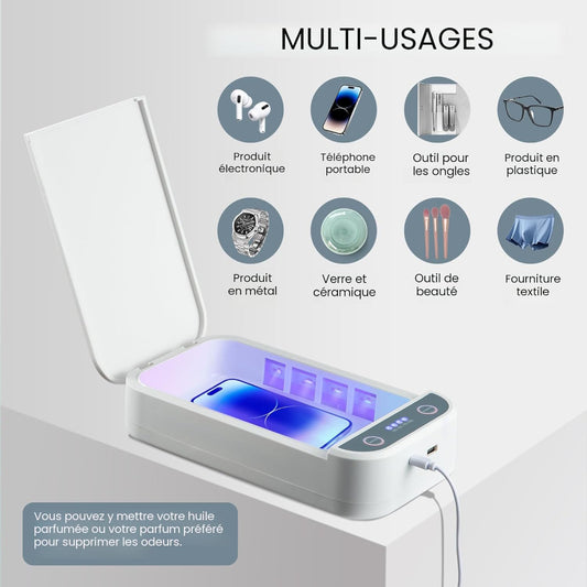 Boite de stérilisation à la lumière UV.