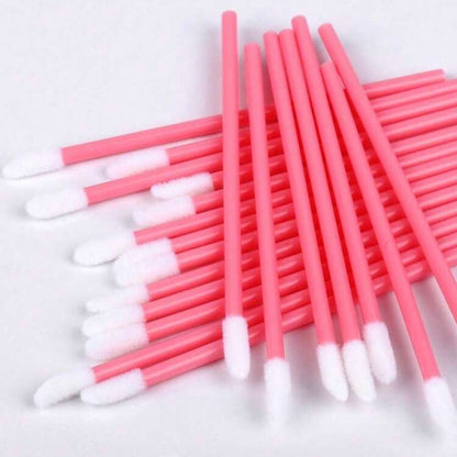 Applicateurs microfibre jetables manche rose.