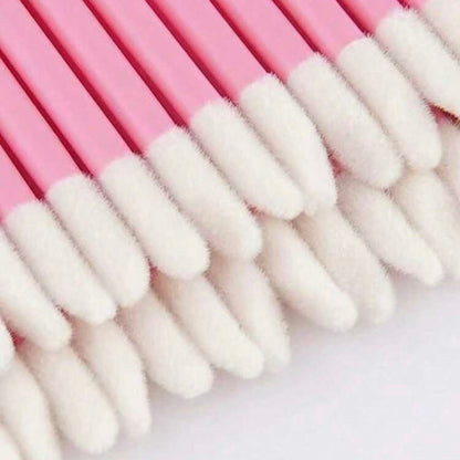 Applicateurs microfibre jetables manche rose.