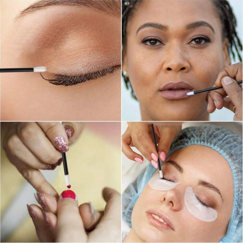 Applicateurs microfibre jetables manche noir.