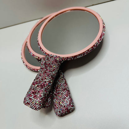 Miroir rose scintillant