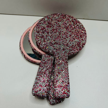 Miroir rose scintillant