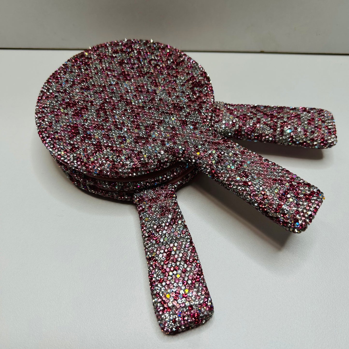 Miroir rose scintillant