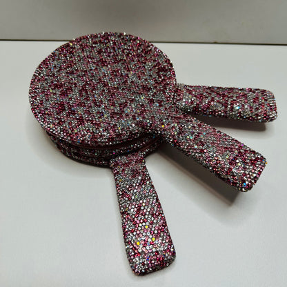 Miroir rose scintillant