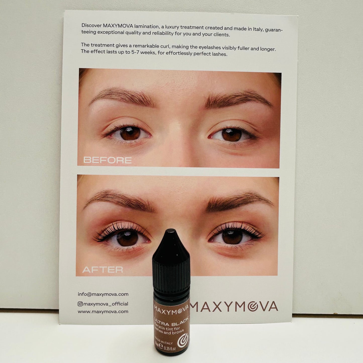 MAXYMOVA Teinture à la kératine ultra noire pour cils et sourcils – 10 ml